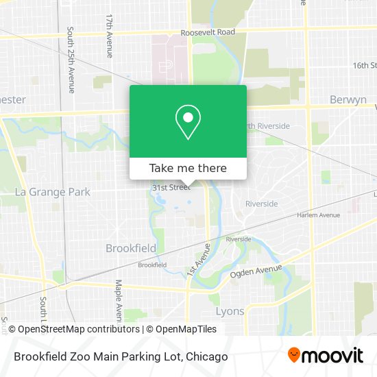 Brookfield Zoo Main Parking Lot map