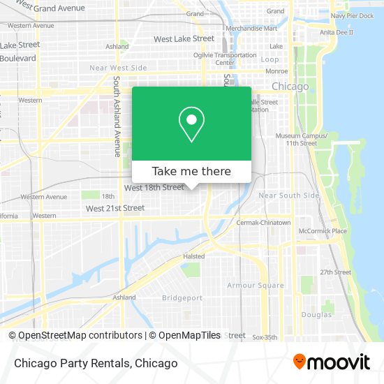 Mapa de Chicago Party Rentals