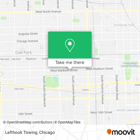 Lefthook Towing map