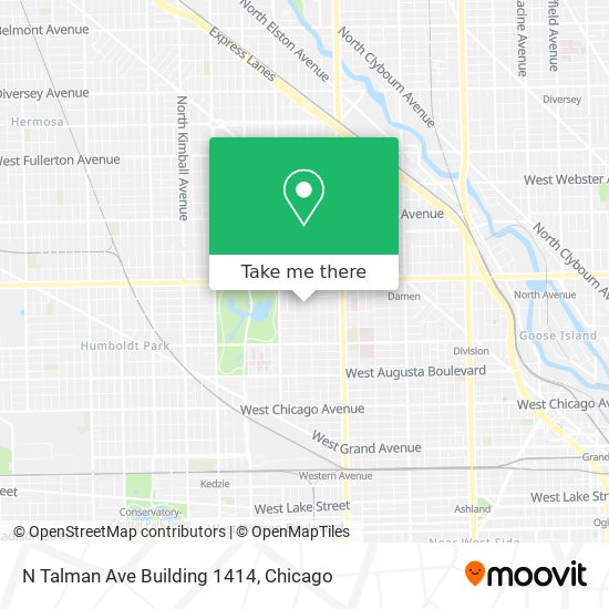 N Talman Ave Building 1414 map