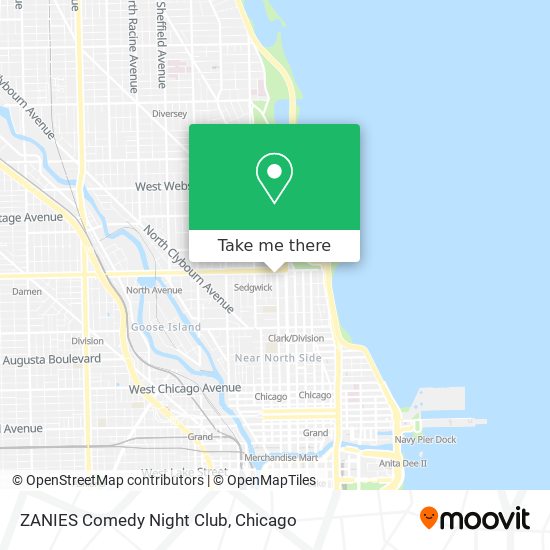 ZANIES Comedy Night Club map