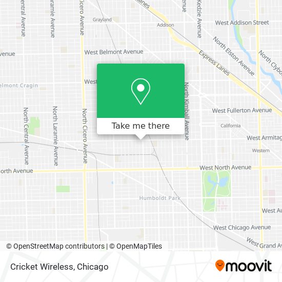 Mapa de Cricket Wireless