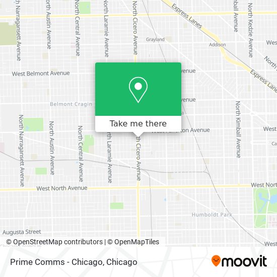 Mapa de Prime Comms - Chicago