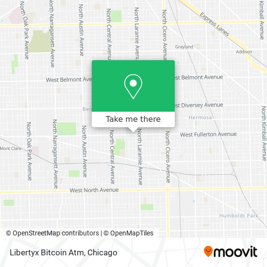 Mapa de Libertyx Bitcoin Atm