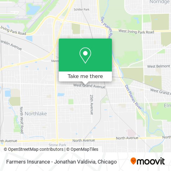 Farmers Insurance - Jonathan Valdivia map