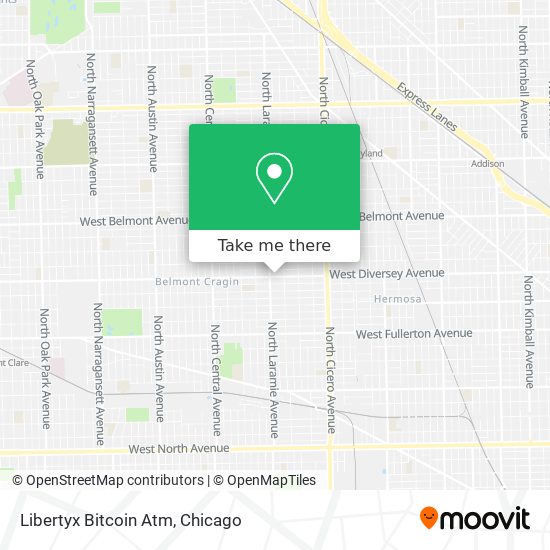 Mapa de Libertyx Bitcoin Atm