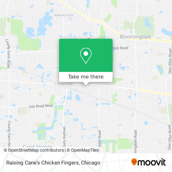 Raising Cane's Chicken Fingers map