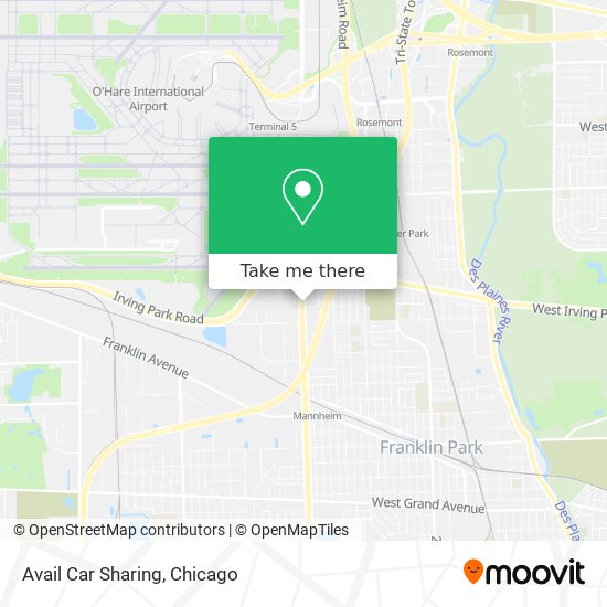 Avail Car Sharing map