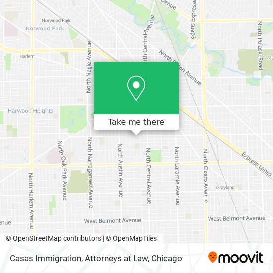 Casas Immigration, Attorneys at Law map