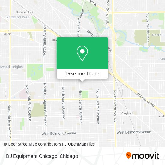 DJ Equipment Chicago map