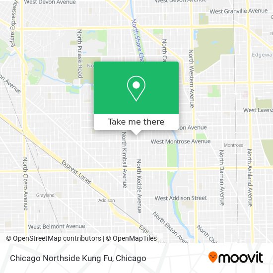 Chicago Northside Kung Fu map