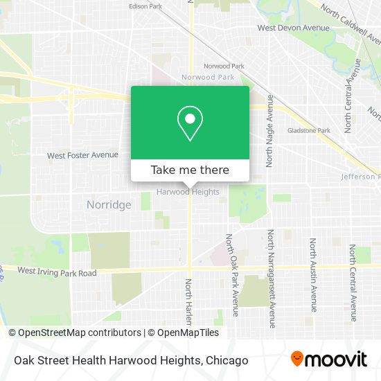 Oak Street Health Harwood Heights map