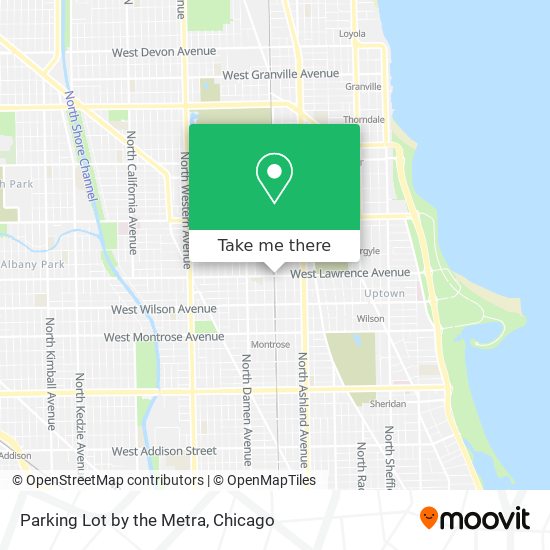 Parking Lot by the Metra map