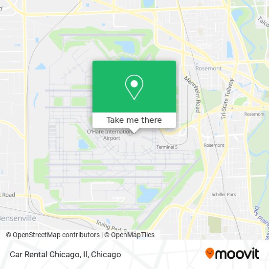 Car Rental Chicago, Il map