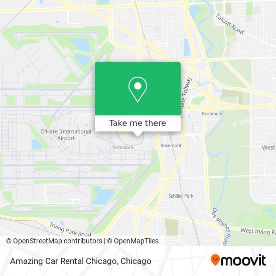 Amazing Car Rental Chicago map