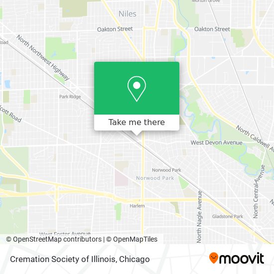 Mapa de Cremation Society of Illinois