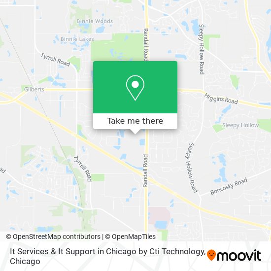 It Services & It Support in Chicago by Cti Technology map