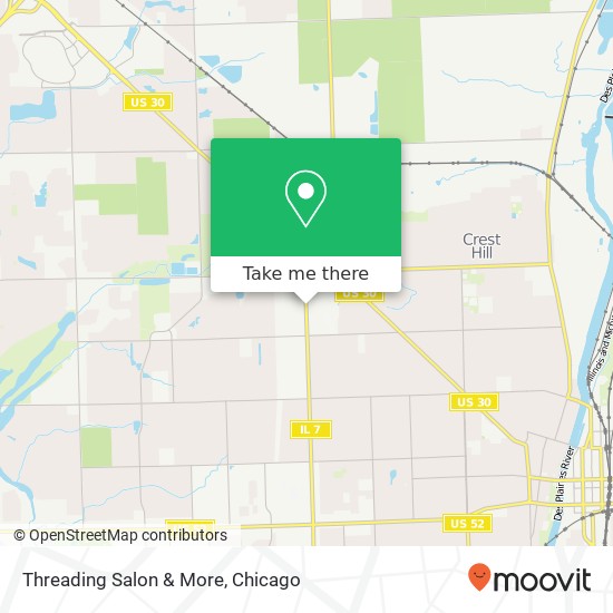 Threading Salon & More map