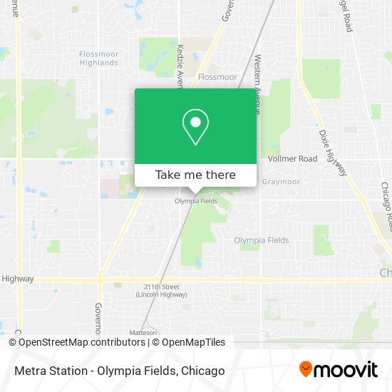 Metra Station - Olympia Fields map