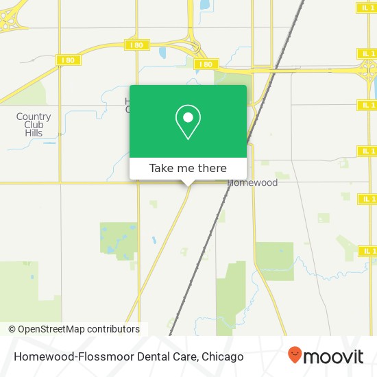 Mapa de Homewood-Flossmoor Dental Care