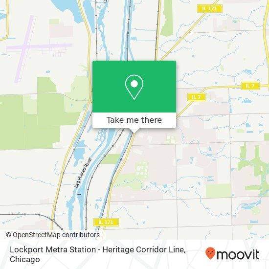 Mapa de Lockport Metra Station - Heritage Corridor Line