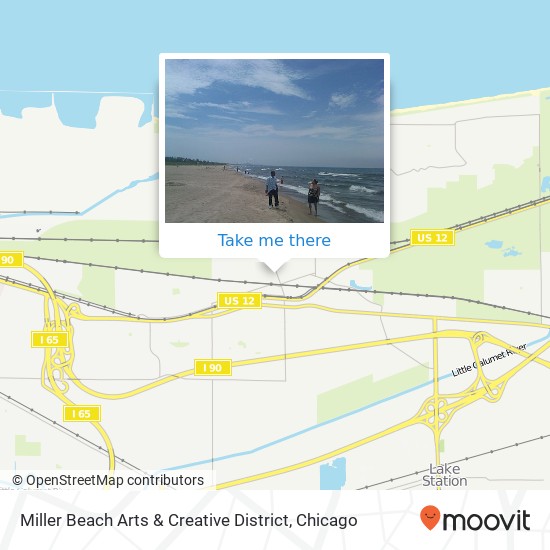 Mapa de Miller Beach Arts & Creative District