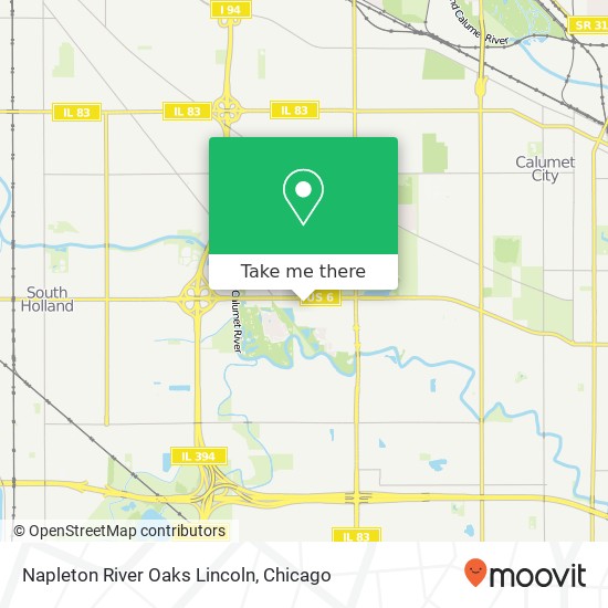 Napleton River Oaks Lincoln map