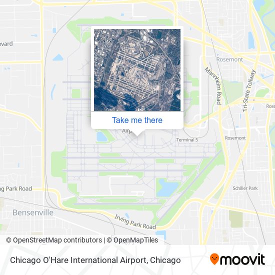 Mapa de Chicago O'Hare International Airport