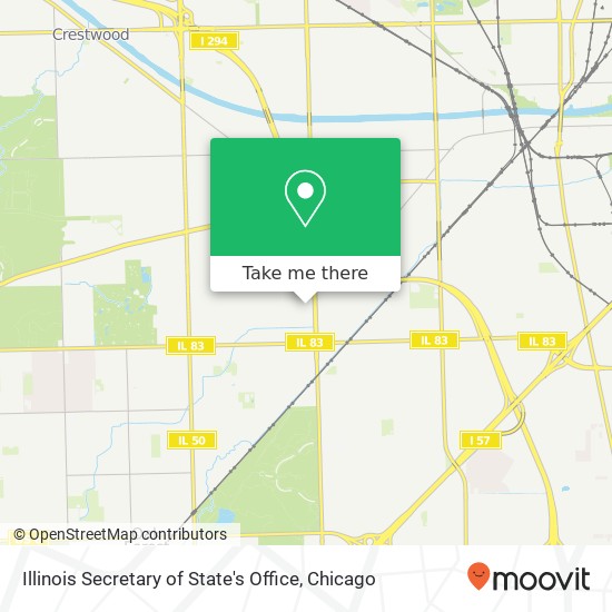 Mapa de Illinois Secretary of State's Office