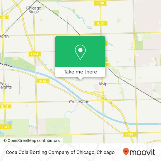 Mapa de Coca Cola Bottling Company of Chicago