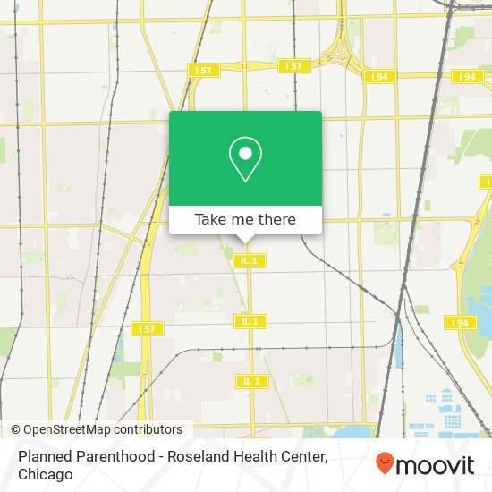 Planned Parenthood - Roseland Health Center map