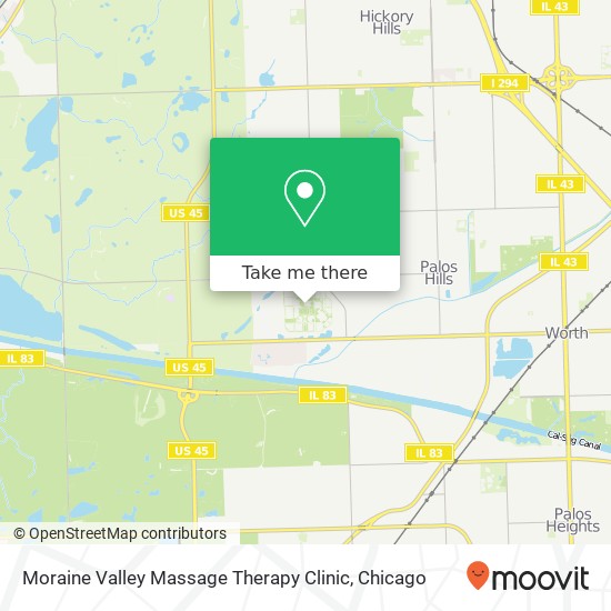 Moraine Valley Massage Therapy Clinic map