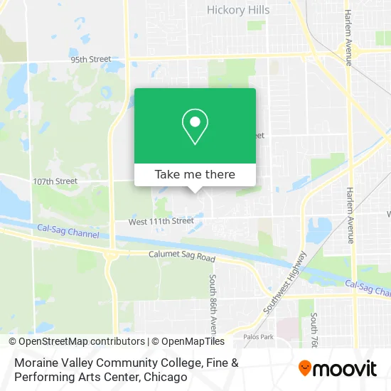 Moraine Valley Campus Map How To Get To Moraine Valley Community College, Fine & Performing Arts  Center In Palos Hills By Bus Or Train?