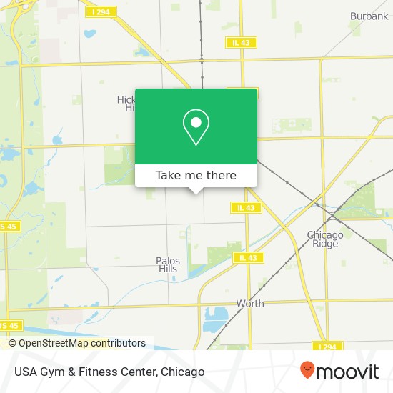 Mapa de USA Gym & Fitness Center