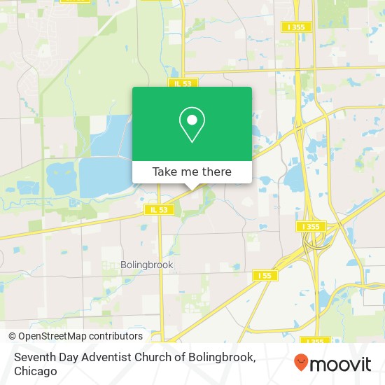 Seventh Day Adventist Church of Bolingbrook map