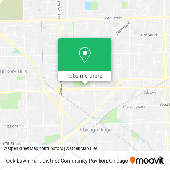 Mapa de Oak Lawn Park District Community Pavilion