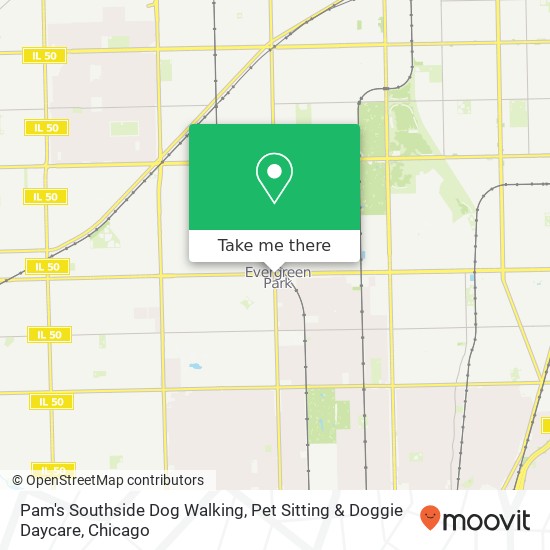 Mapa de Pam's Southside Dog Walking, Pet Sitting & Doggie Daycare