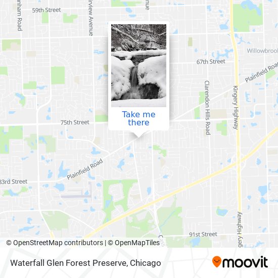 Waterfall Glen Forest Preserve map