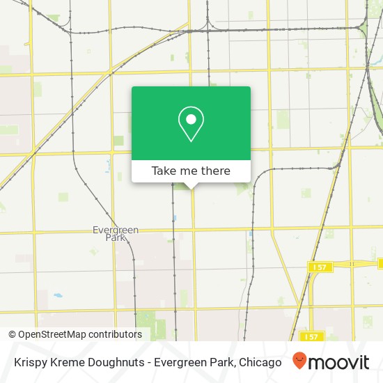 Mapa de Krispy Kreme Doughnuts - Evergreen Park