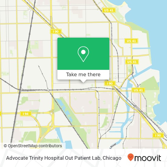 Mapa de Advocate Trinity Hospital Out Patient Lab