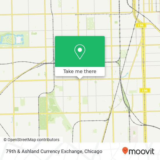 79th & Ashland Currency Exchange map