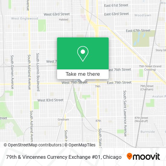 79th & Vincennes Currency Exchange #01 map