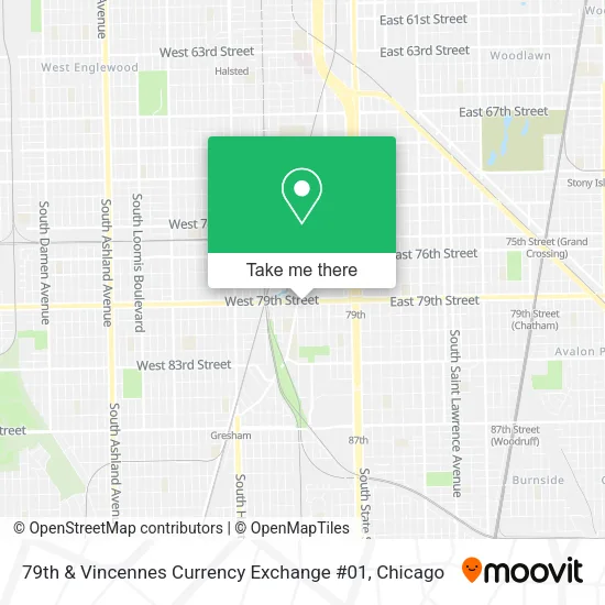 Mapa de 79th & Vincennes Currency Exchange #01