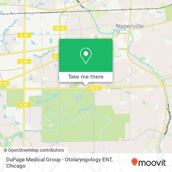 DuPage Medical Group - Otolaryngology ENT map
