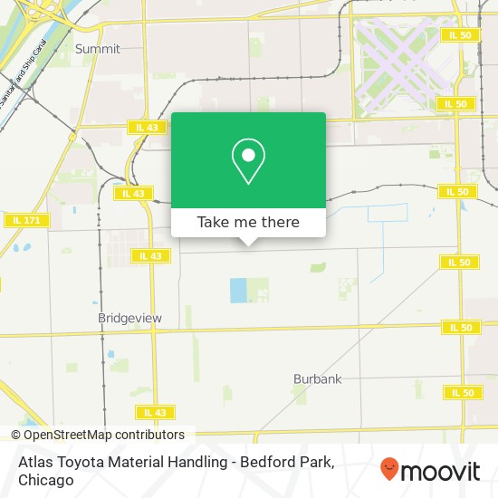 Mapa de Atlas Toyota Material Handling - Bedford Park