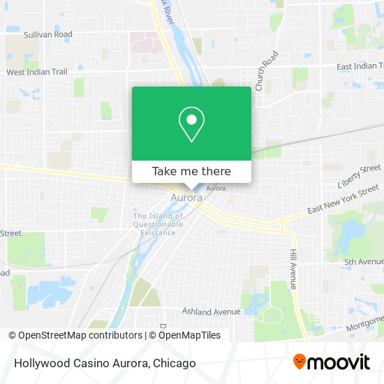 Hollywood Casino Aurora map