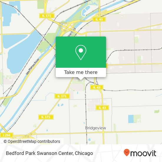 Bedford Park Swanson Center map