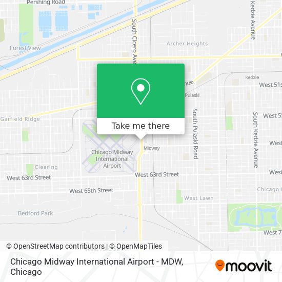 Mapa de Chicago Midway International Airport - MDW