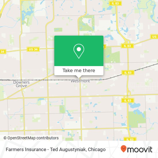 Farmers Insurance - Ted Augustyniak map