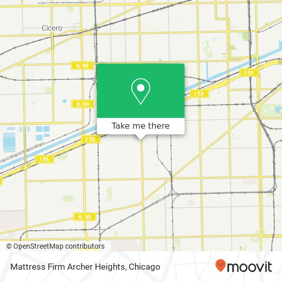 Mapa de Mattress Firm Archer Heights
